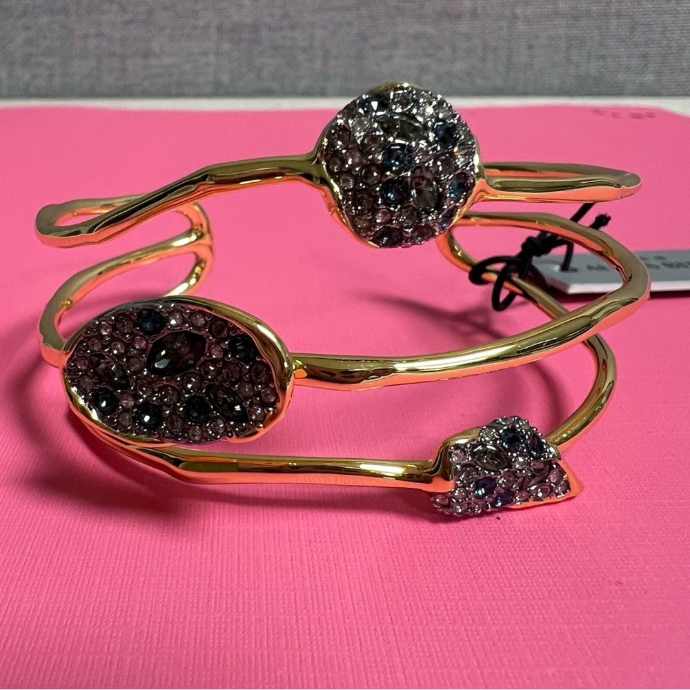 Alexis Bittar Solanales Sapphire Crystal Orbiting Cuff Bracelet NWT